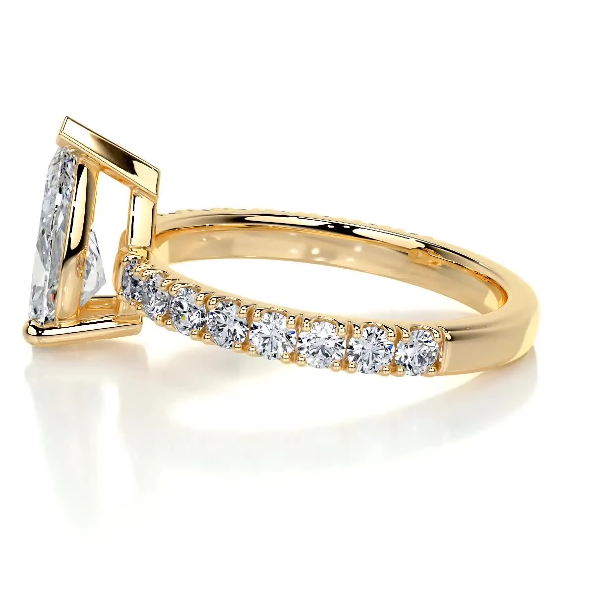 Hailey Lab Grown Diamond Ring -18K Yellow Gold