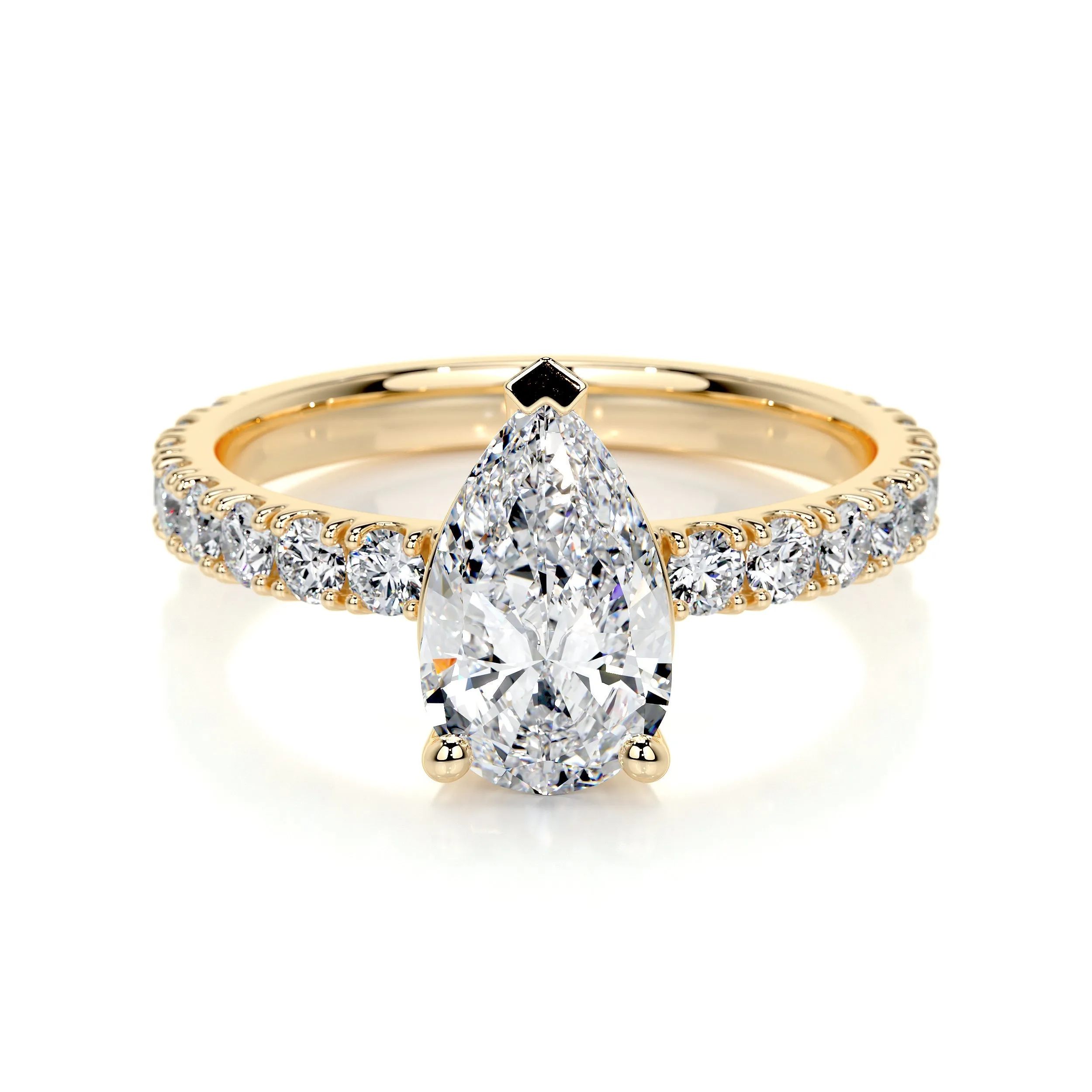 Hailey Lab Grown Diamond Ring -18K Yellow Gold