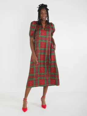 Hampton Dress - Tartan Cheetah