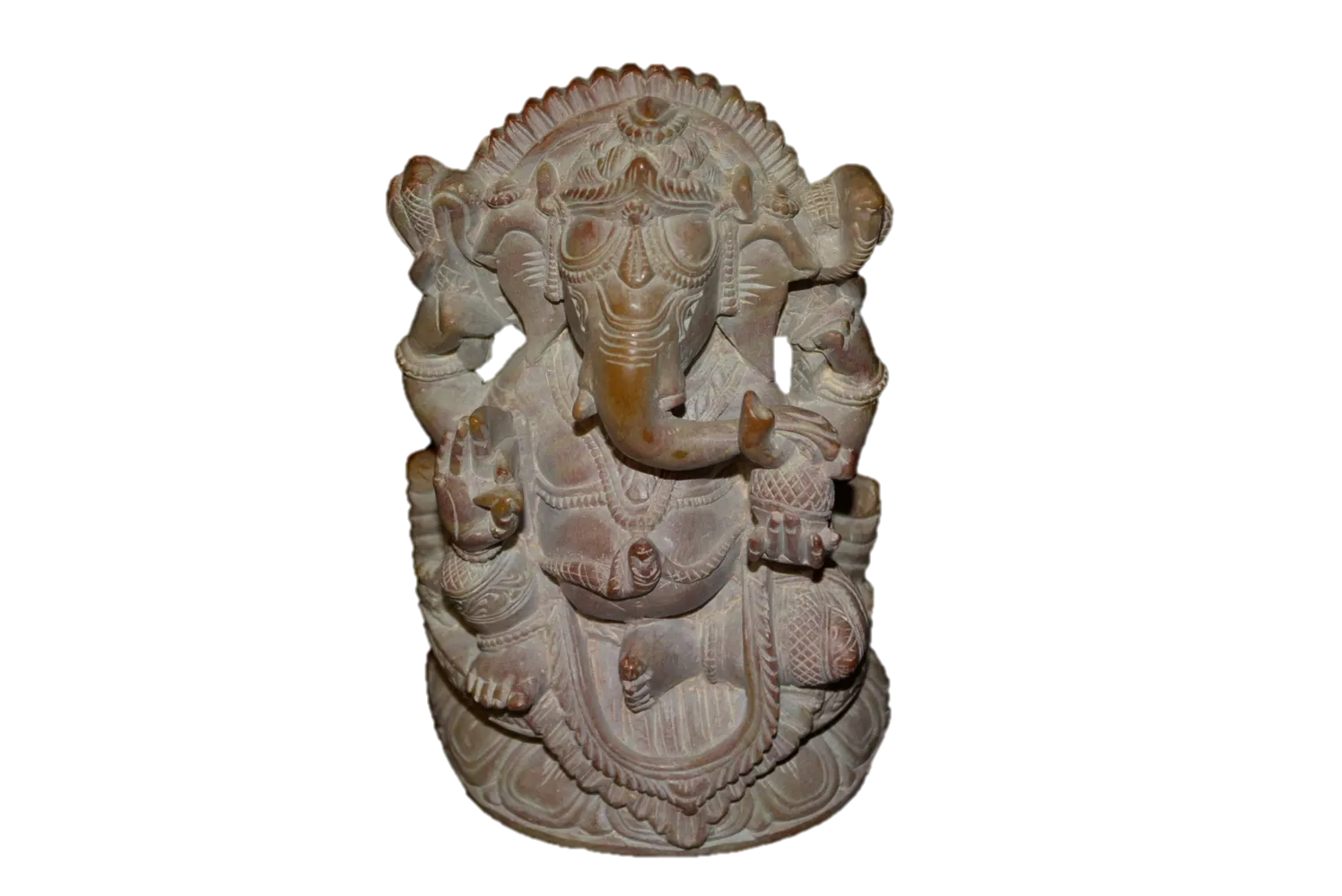 Handcrafted Sculpture Soapstone Elephant Head God Ganesha - Small