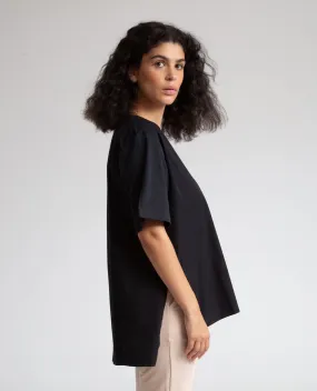 Hayley Organic Cotton Top In Black