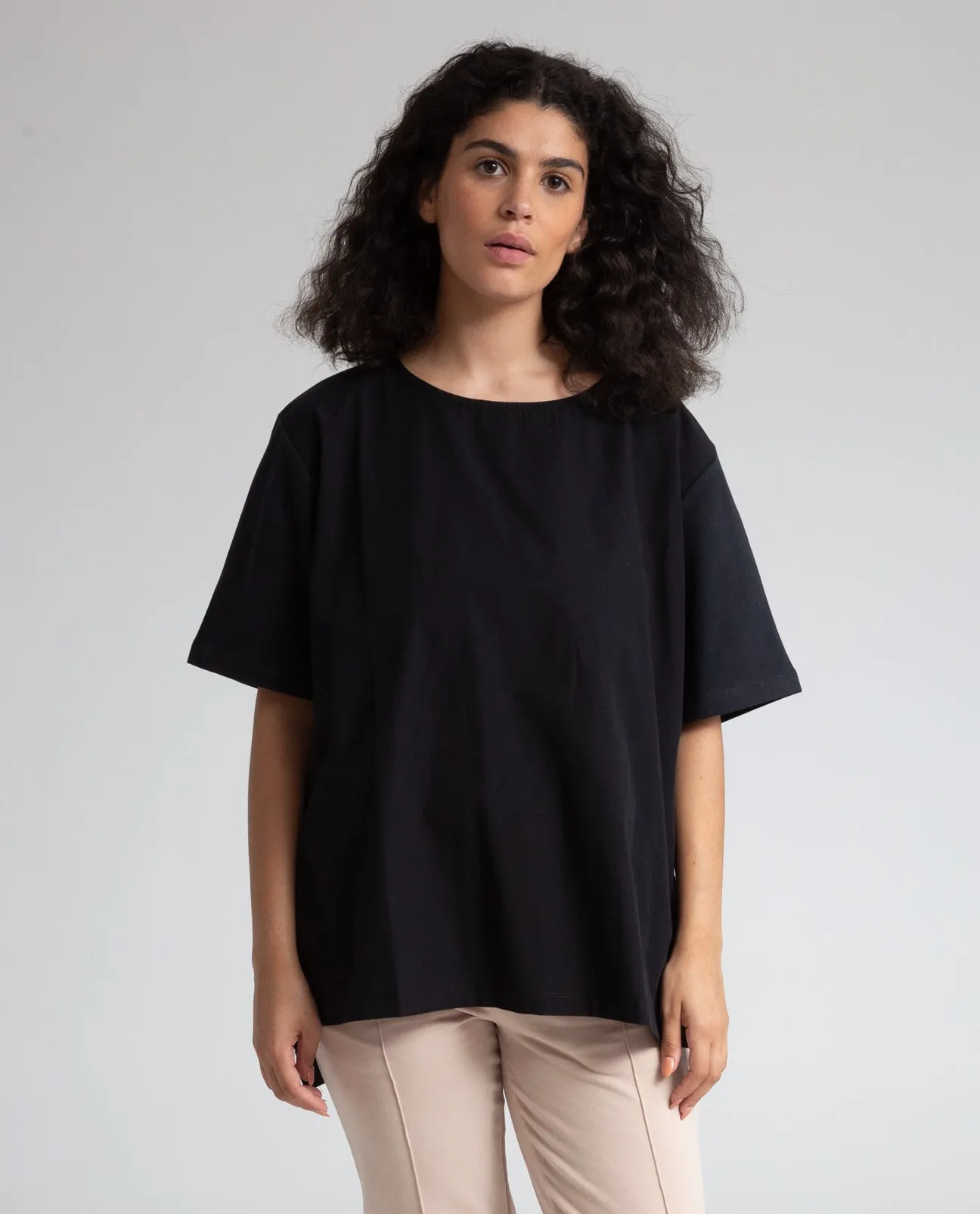 Hayley Organic Cotton Top In Black