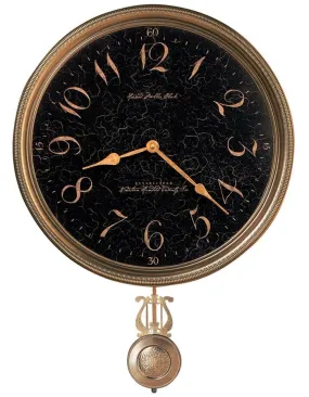 Howard Miller Paris Night Pendulum Wall Clock - Brass Bezel