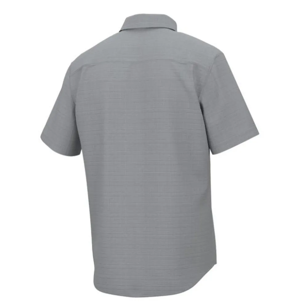 'Huk' Men's Kona Cross Dye Button Down - Harbor Mist