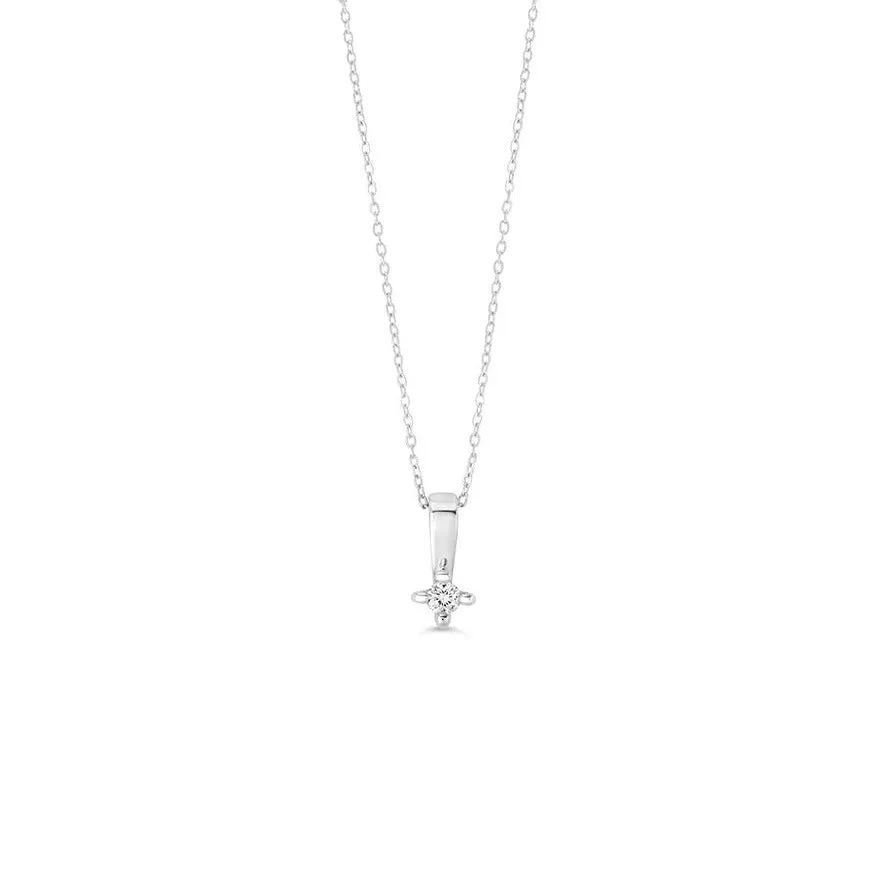 Icicles 10k Gold Single Diamond Necklace