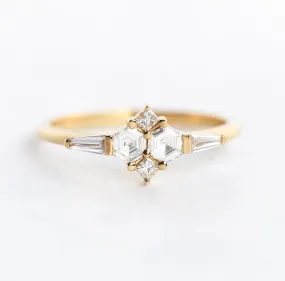 Ivy Art Deco Diamond Cluster Ring