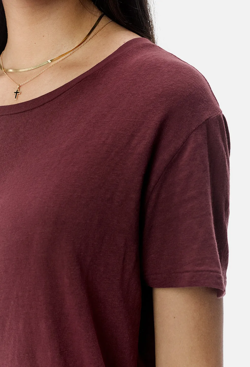 Jersey Relaxed Tee / Burgundy