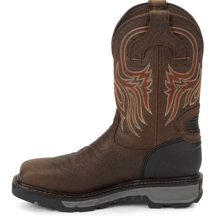 Justin Men's Driscoll 11 Steel Toe Western Work Boot -Brown- WK2111