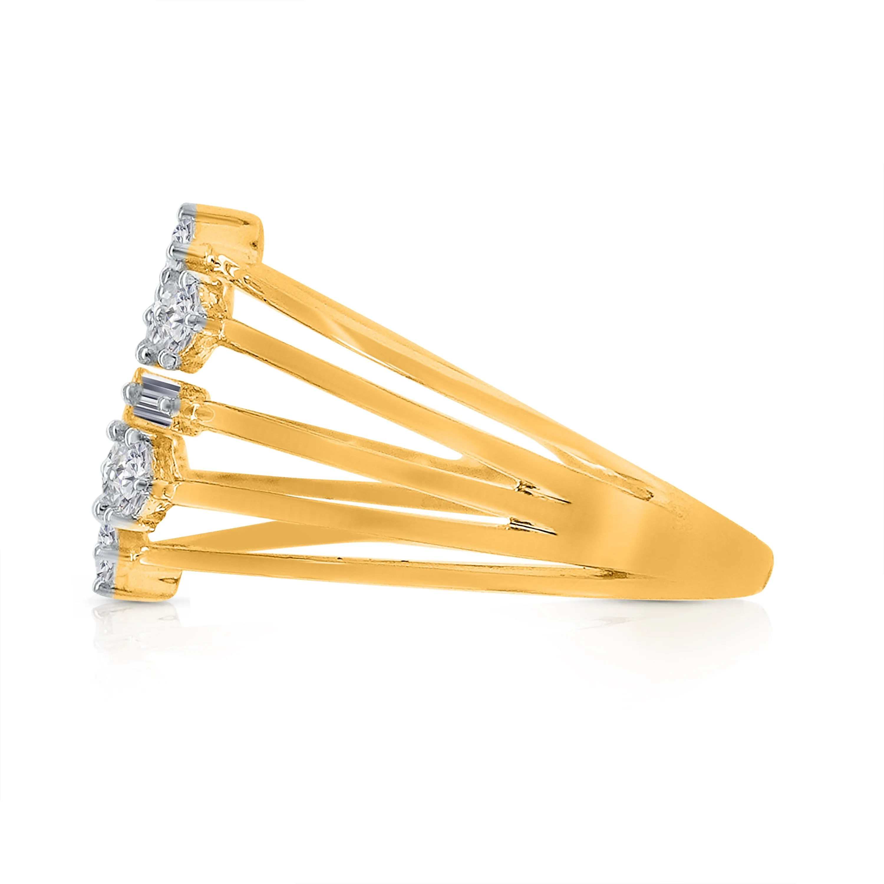 Kallati Eternal Diamond Ring in 14K Yellow Gold