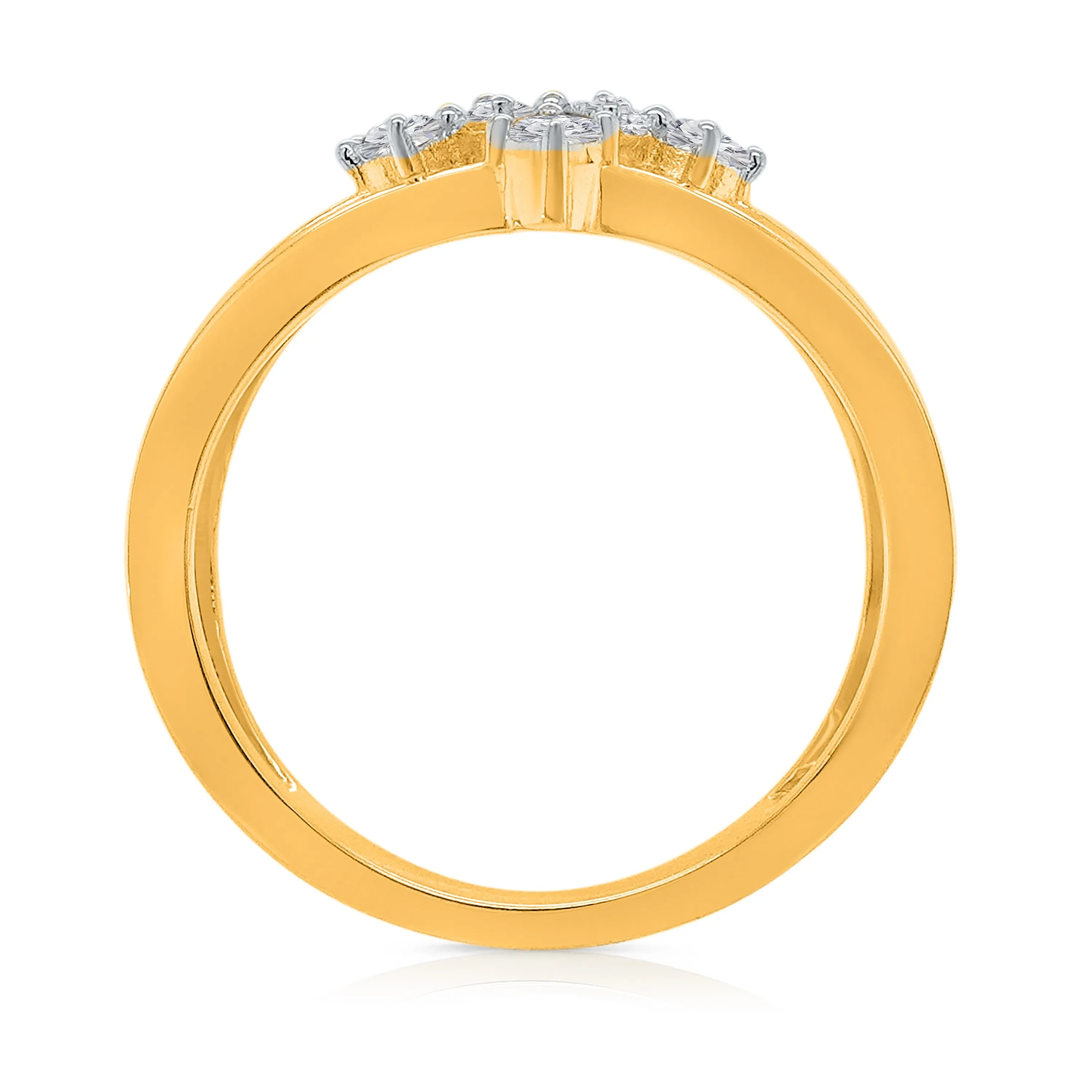 Kallati Eternal Diamond Ring in 14K Yellow Gold