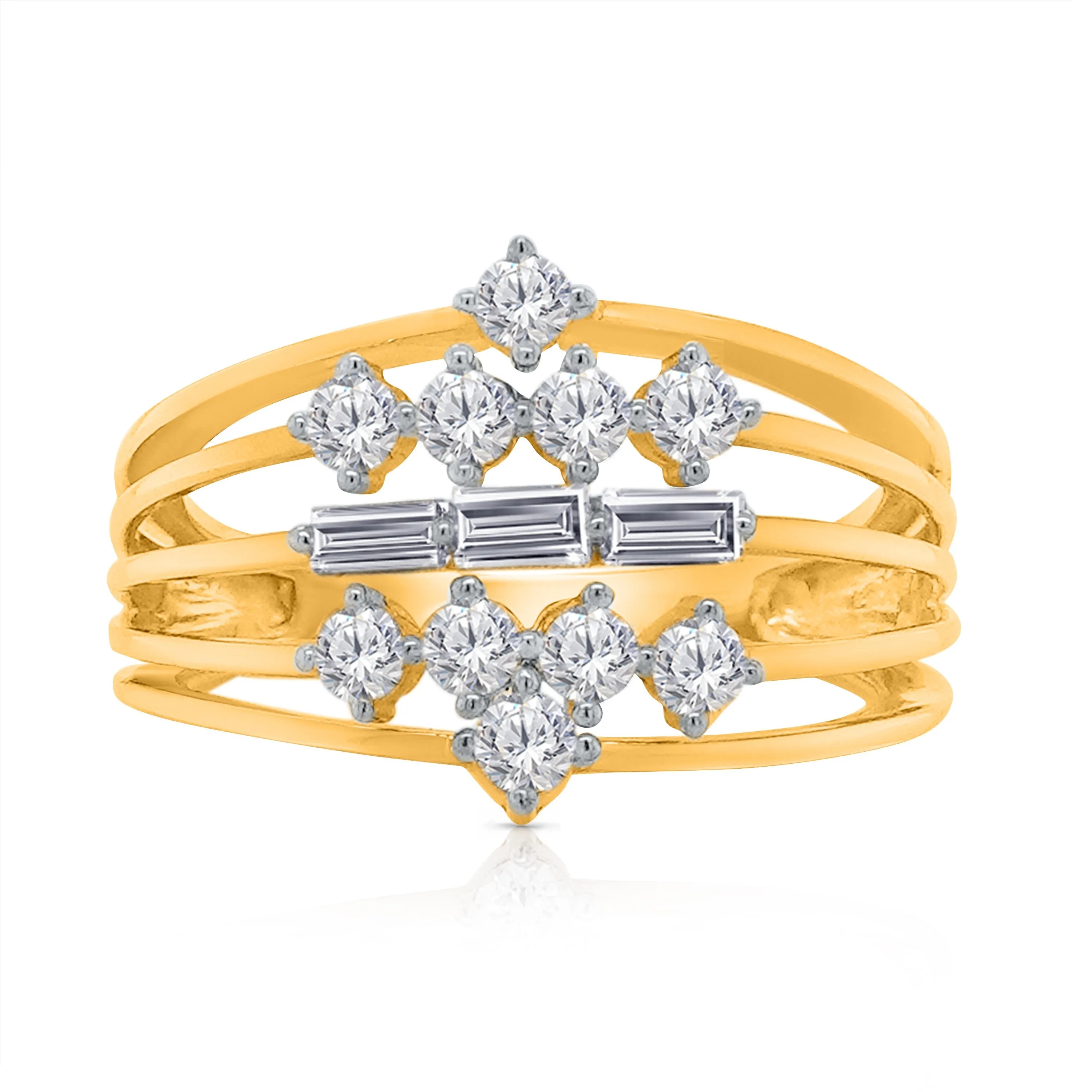 Kallati Eternal Diamond Ring in 14K Yellow Gold