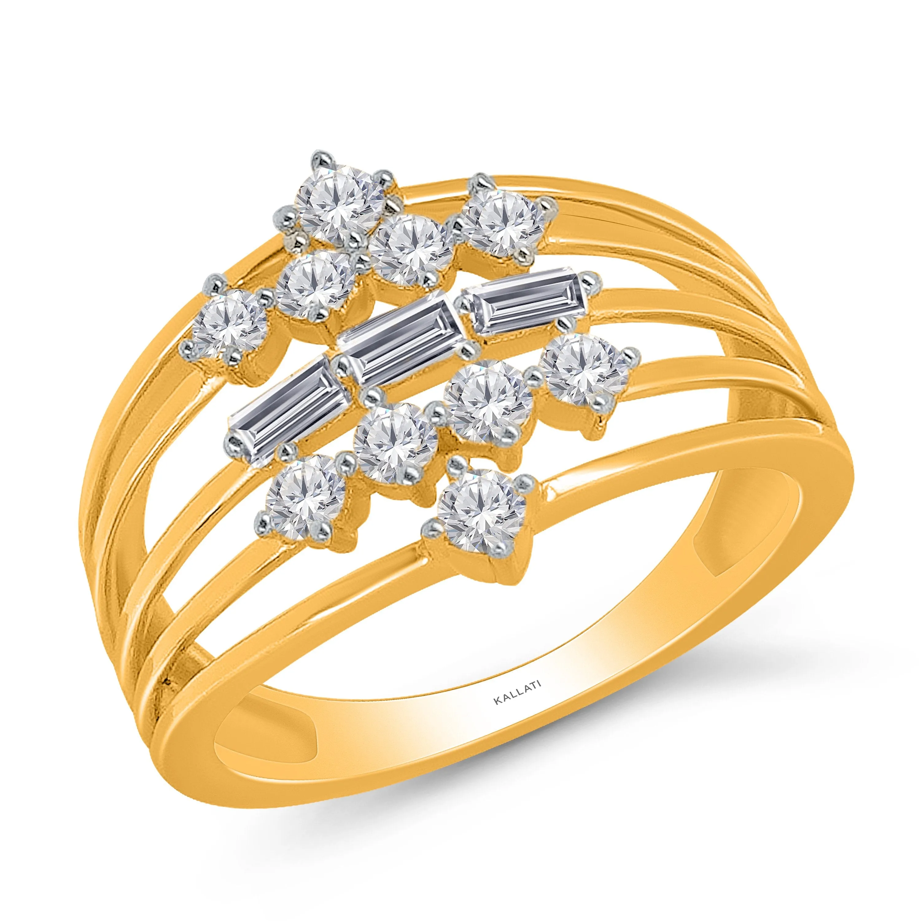 Kallati Eternal Diamond Ring in 14K Yellow Gold