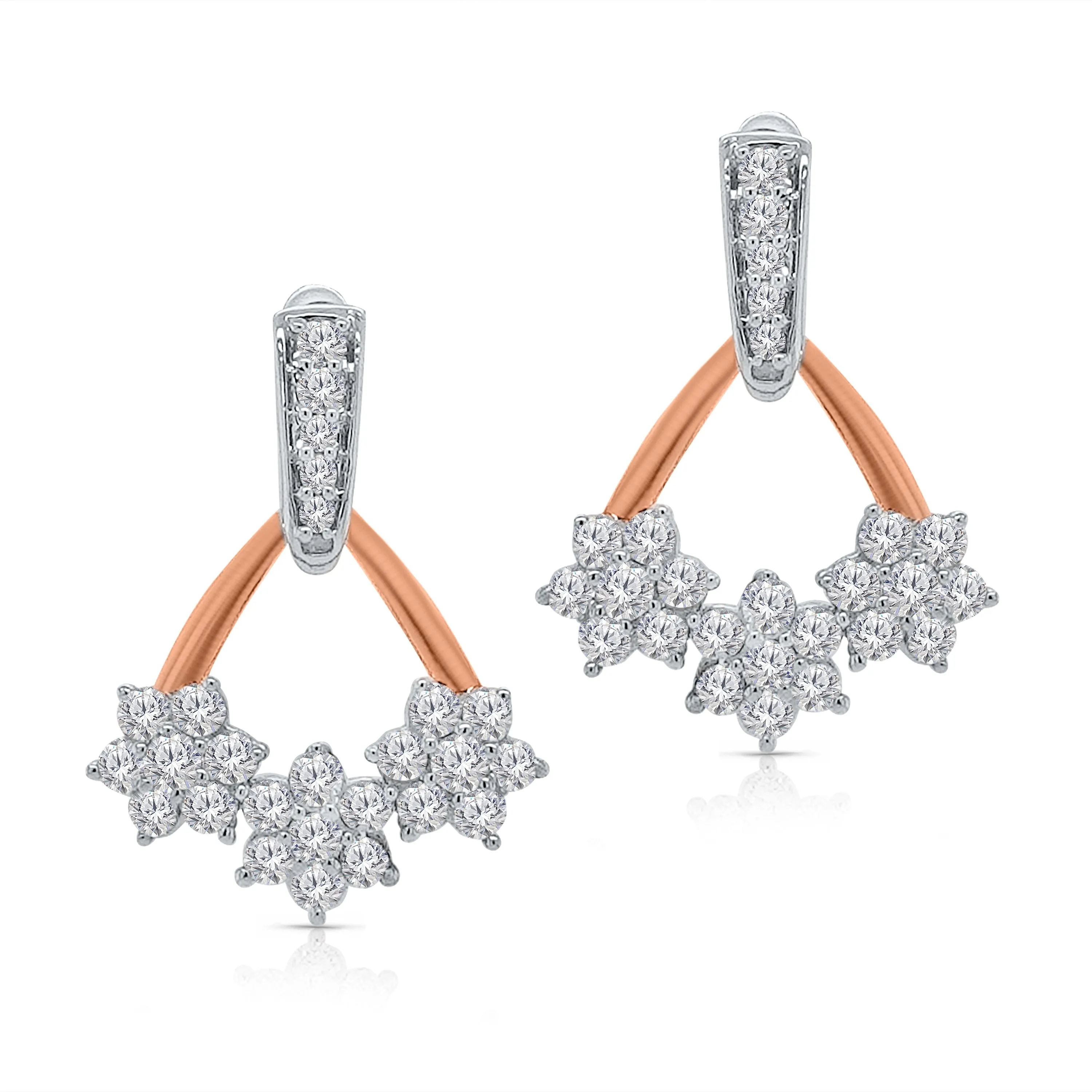 Kallati Two Tone Gold Diamond Eternal Earrings