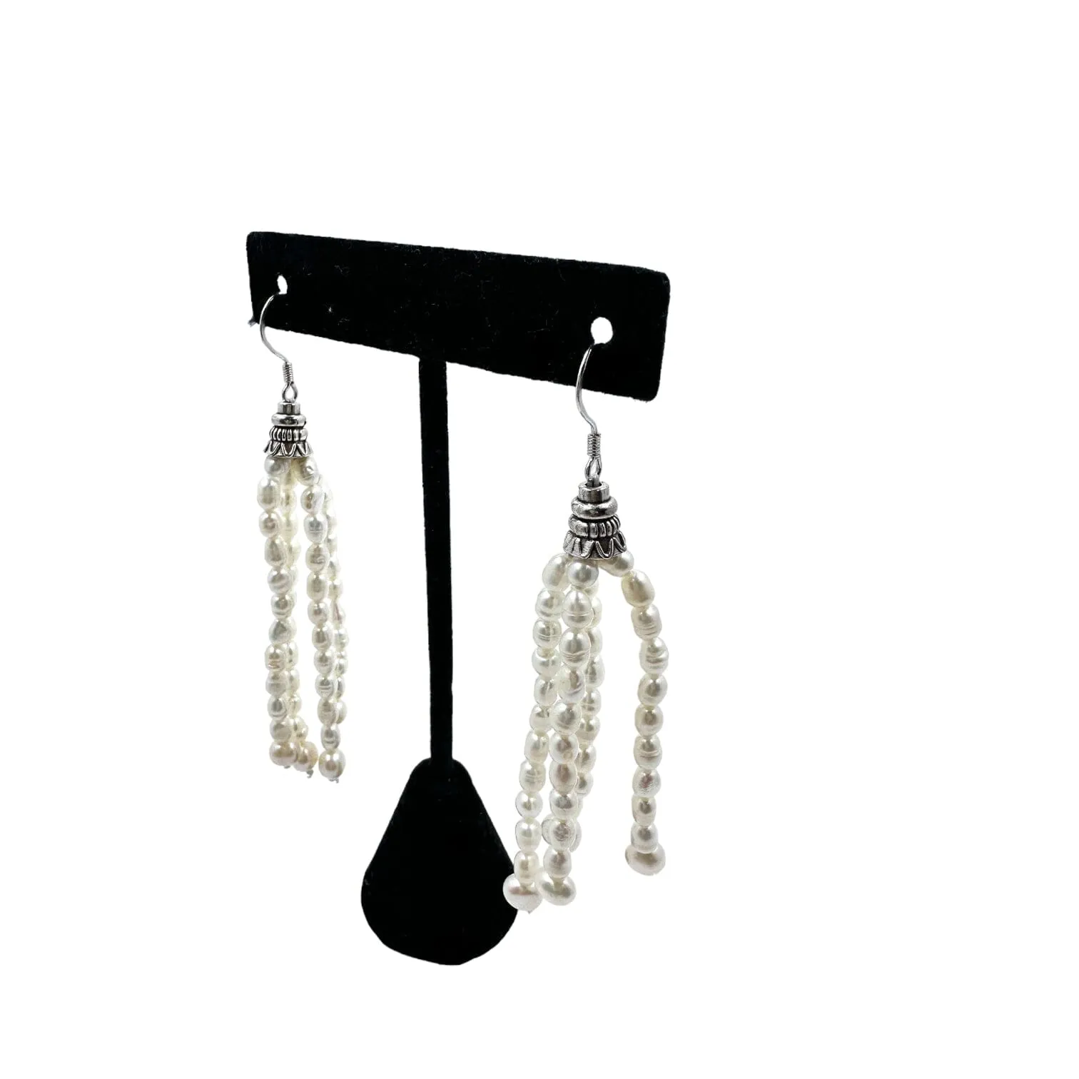 Karla Pearl Tassel Drop Earrings