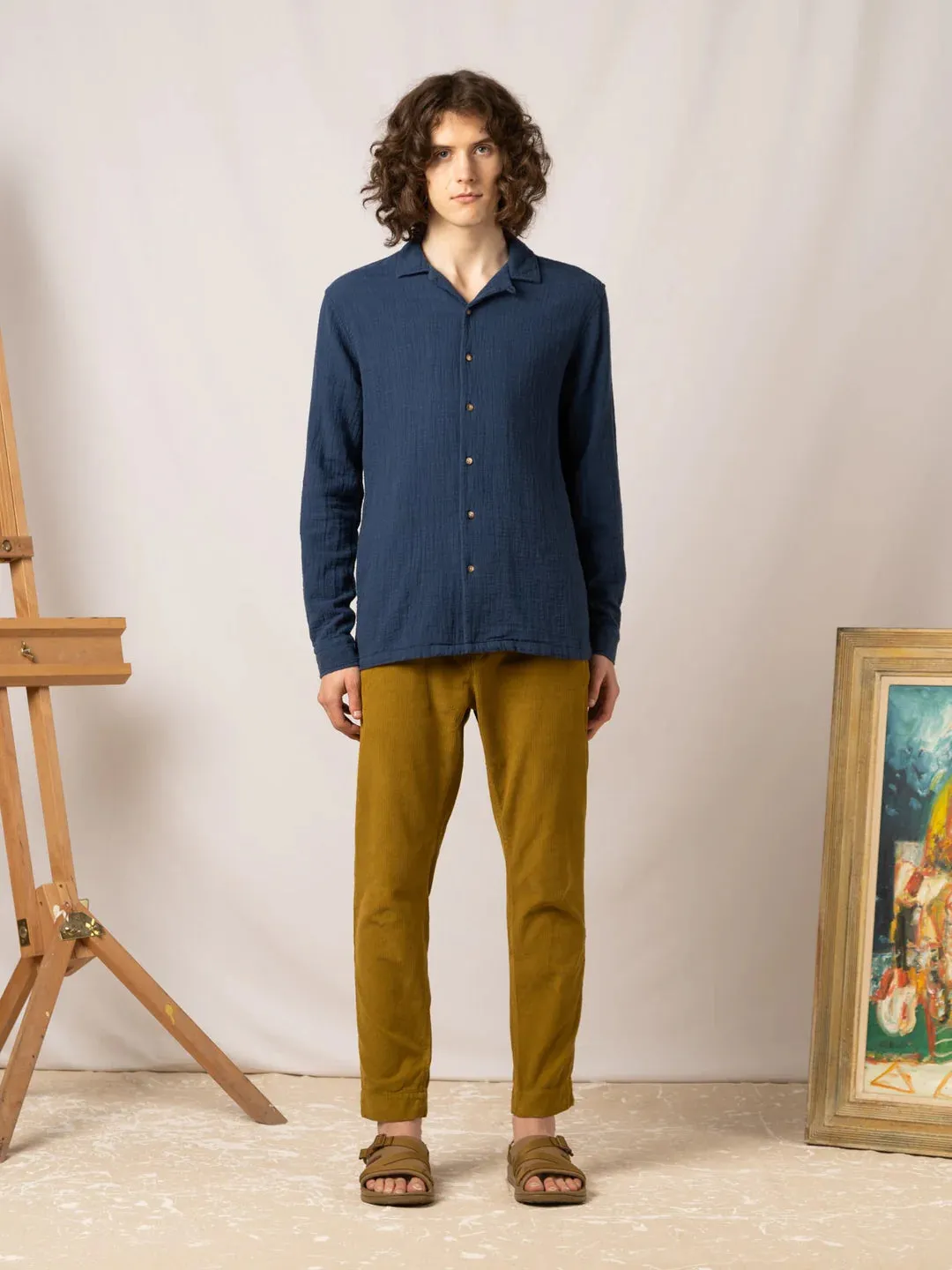 KESTIN Tain Shirt Marine Blue