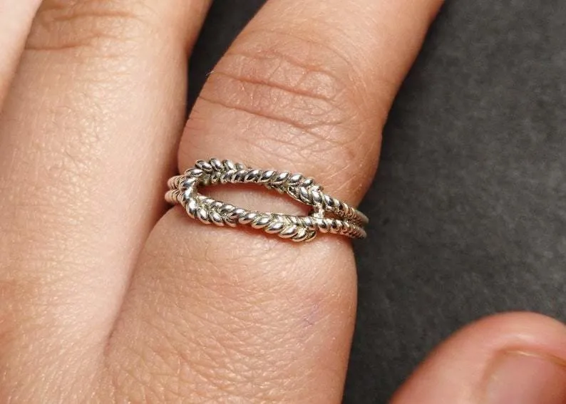 Knot Ring, Sterling Silver Ring, Infinity Ring, Bridesmaid Gift, Friendship Ring, Promise Ring for Her, Silver Knot Ring, Love Ring