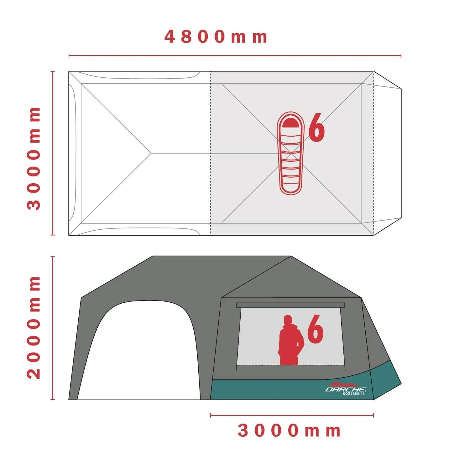 KOZI 6P INSTANT TENT **PRE-ORDER FOR CHRISTMAS DELIVERY**