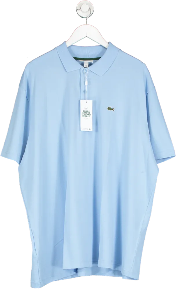 Lacoste Blue Regular Fit organic stretch Cotton Polo Shirt UK 4XL