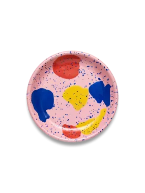 Large Pink Kids Enamel Plate