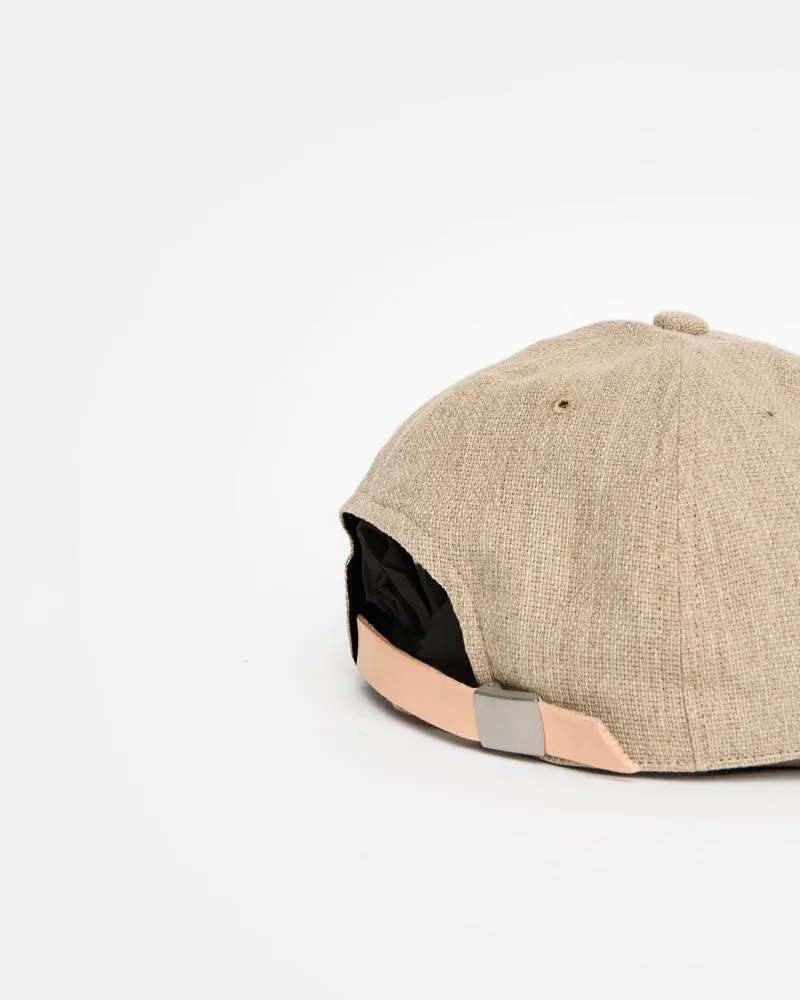 Leather Strap Cap in Tan