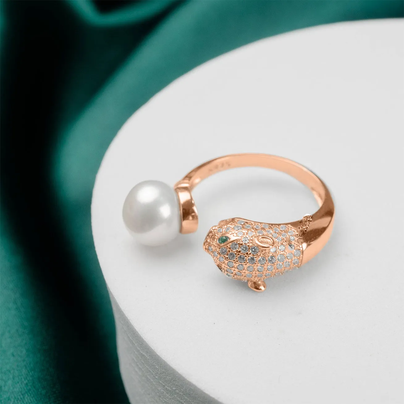 Leopard Freshwater Pearl Ring WR00162 | SAFARI