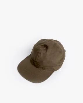 Linen Scout Cap in Olive