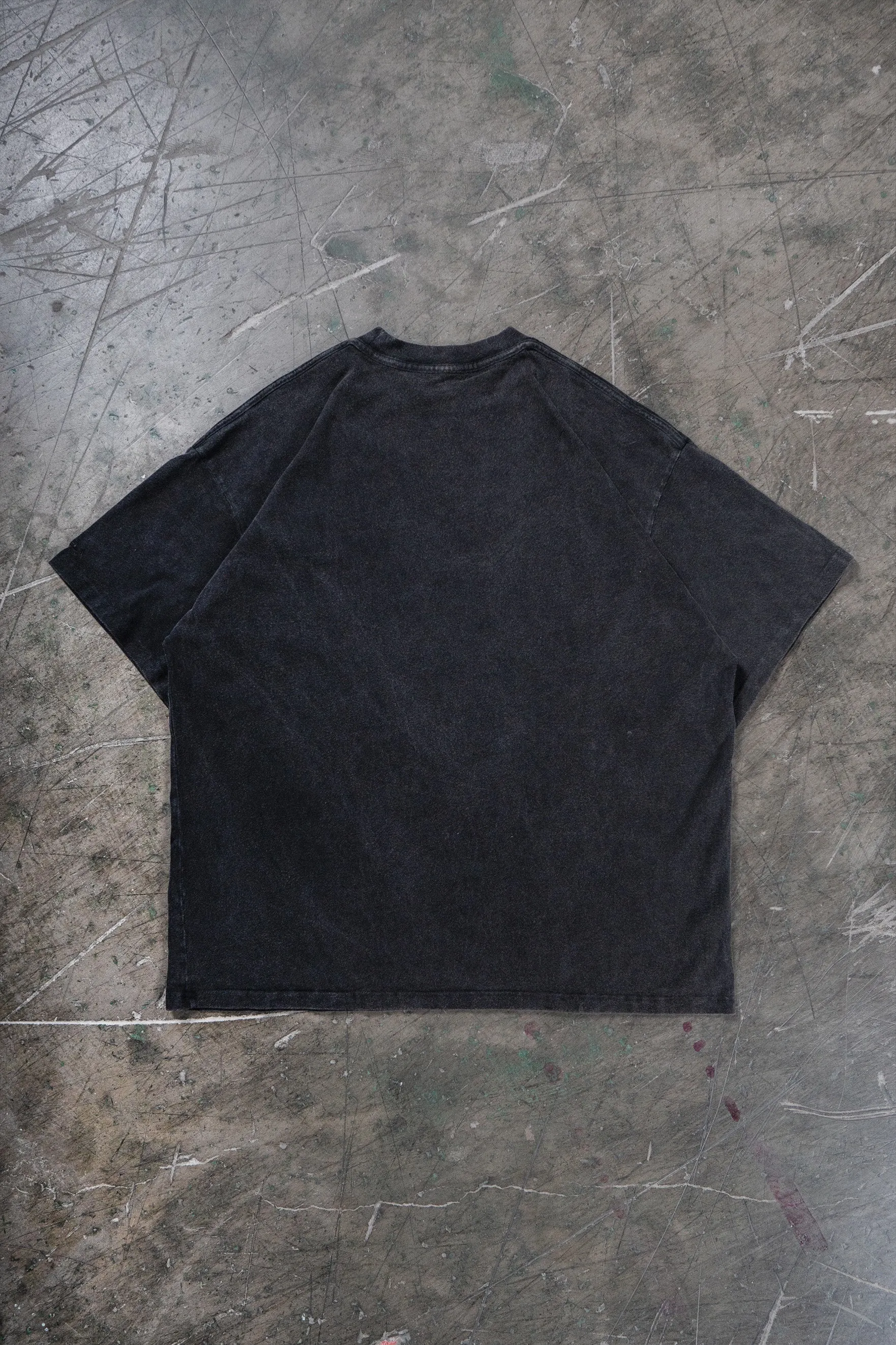 LOGO BLACK WASHED T-SHIRT