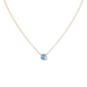 London Blue Topaz Short Gemstone Necklace