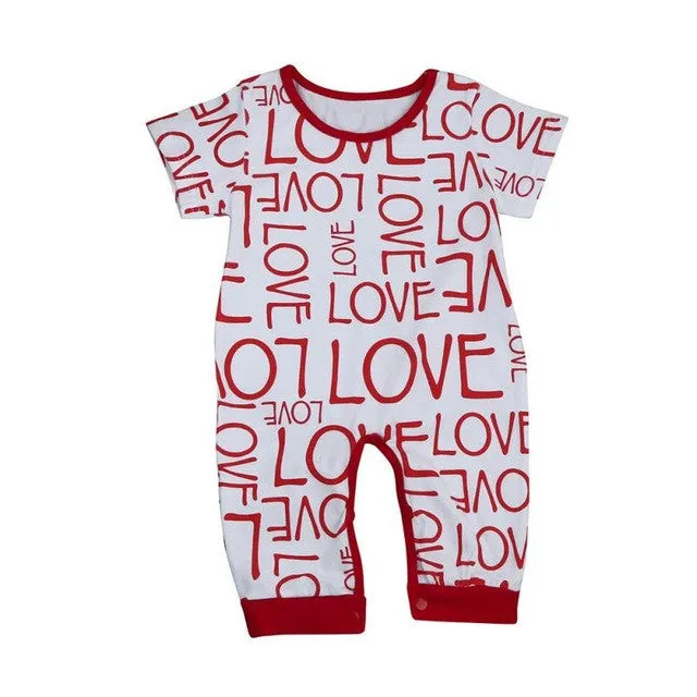 Love Baby Girl Short Sleeved Onesie/Romper *Headband not Included*