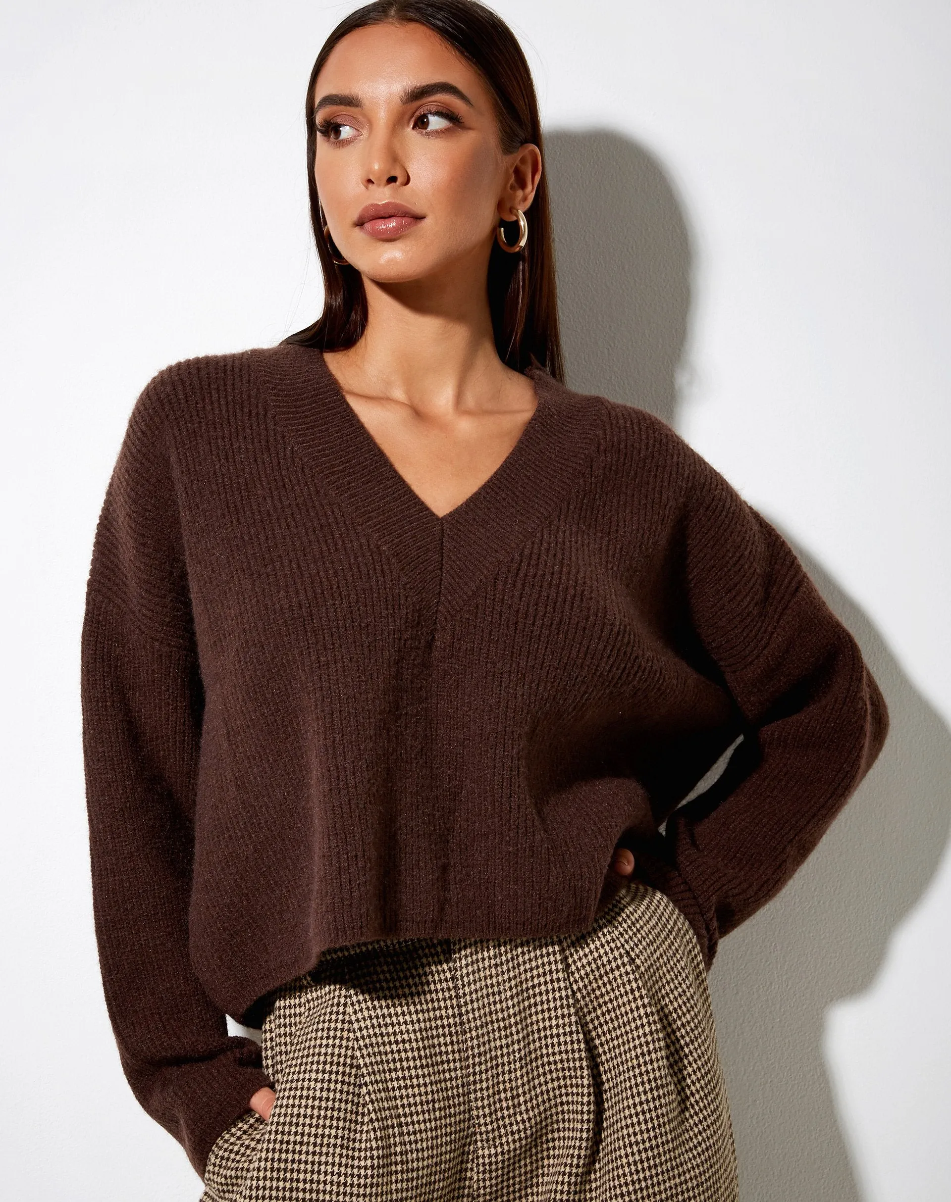 Mabel Jumper in Knit Choco Brown