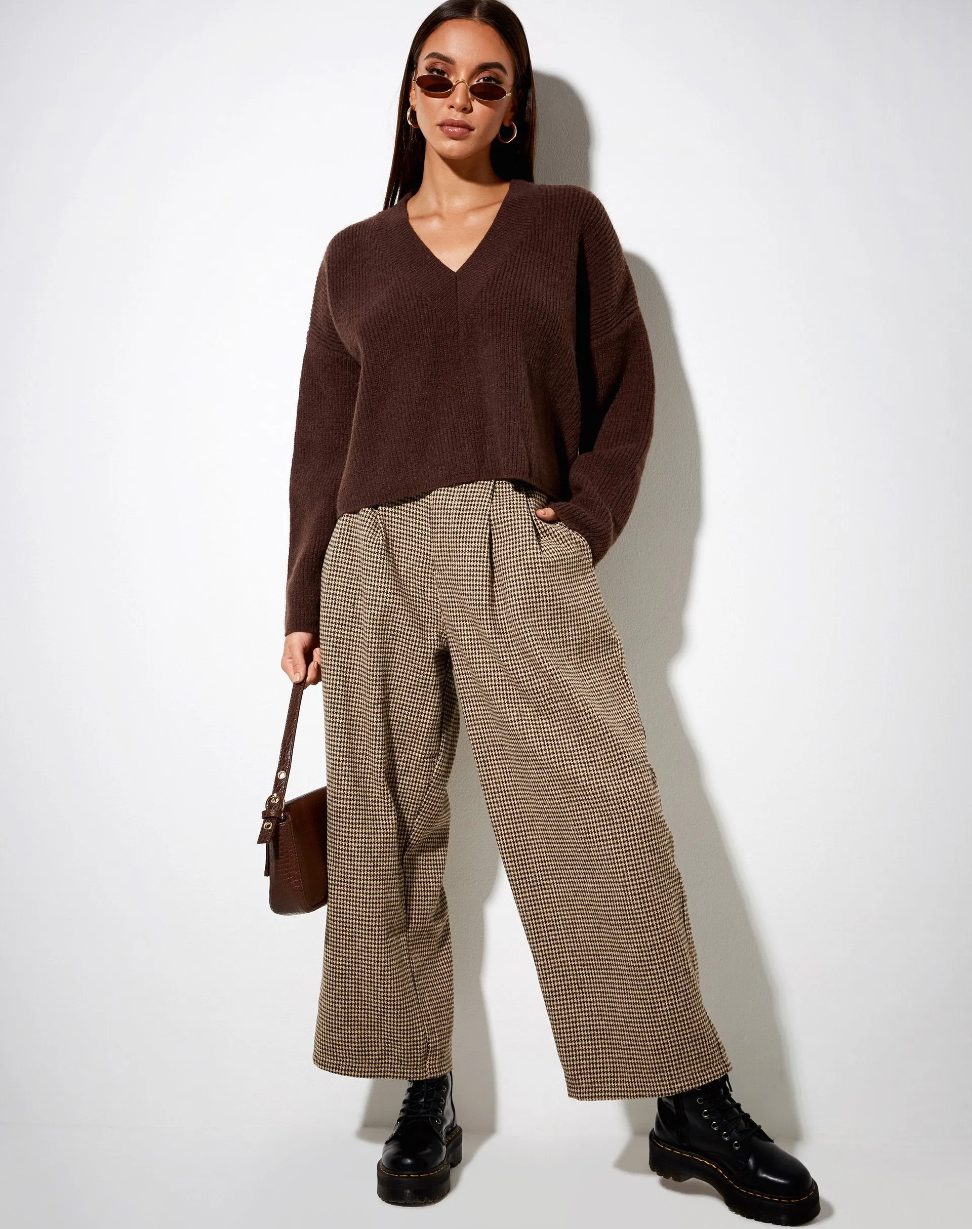 Mabel Jumper in Knit Choco Brown