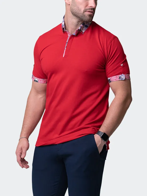 Maceoo Short-Sleeve Polos | Polo MozartsolidRipple Red