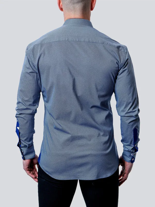 Maceoo Stretch Shirt | Einstein Micro Cube Blue