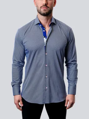 Maceoo Stretch Shirt | Einstein Micro Cube Blue