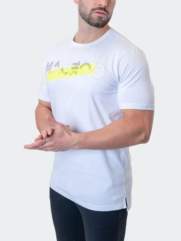 Maceoo Stretch Short-Sleeve Athletic Wear | Tee WakeUpFight White