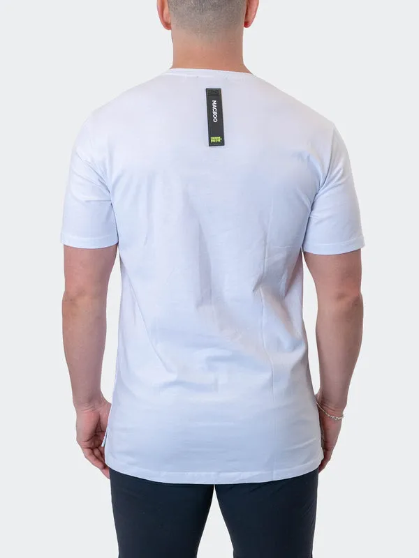 Maceoo Stretch Short-Sleeve Athletic Wear | Tee WakeUpFight White