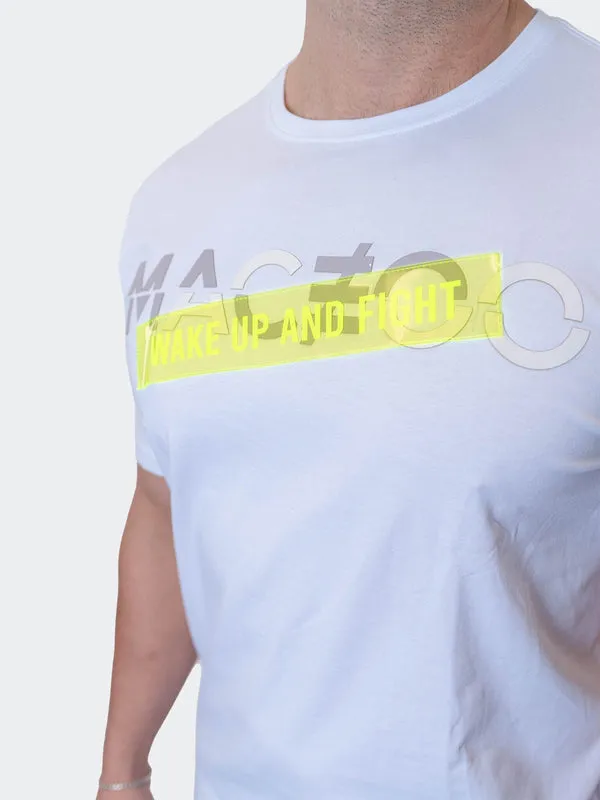 Maceoo Stretch Short-Sleeve Athletic Wear | Tee WakeUpFight White