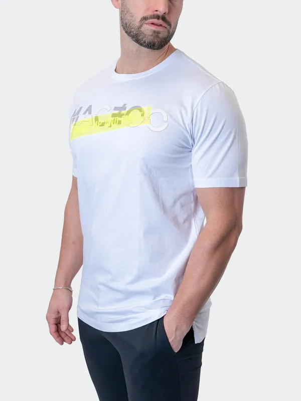 Maceoo Stretch Short-Sleeve Athletic Wear | Tee WakeUpFight White