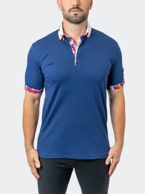 Maceoo Stretch Short-Sleeve Polos | Polo MozartSolid 26 Blue