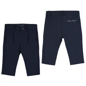 Mayoral Baby Dressy Linen Pants_ Navy 1504-21