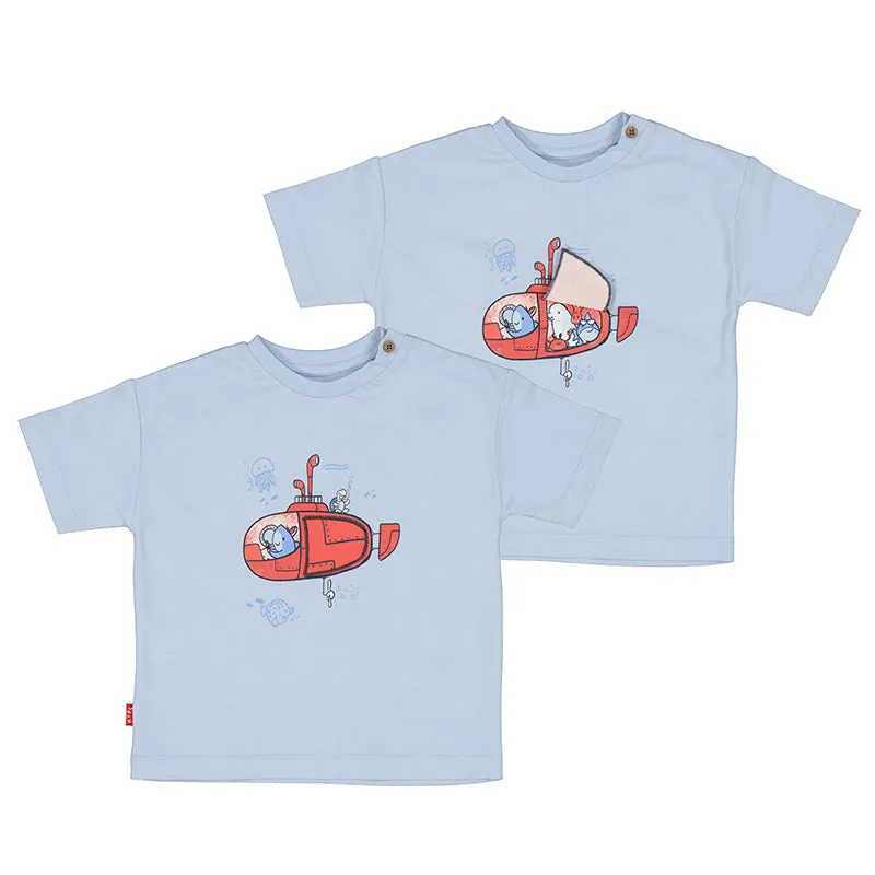 Mayoral Baby s/s T-Shirt Submarine_Light Blue 1029-45