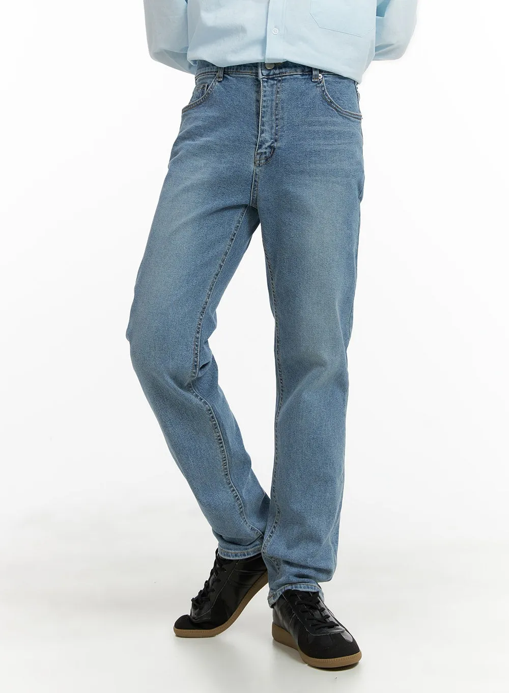 Men's Classic Straight Leg Denim Jeans IA401