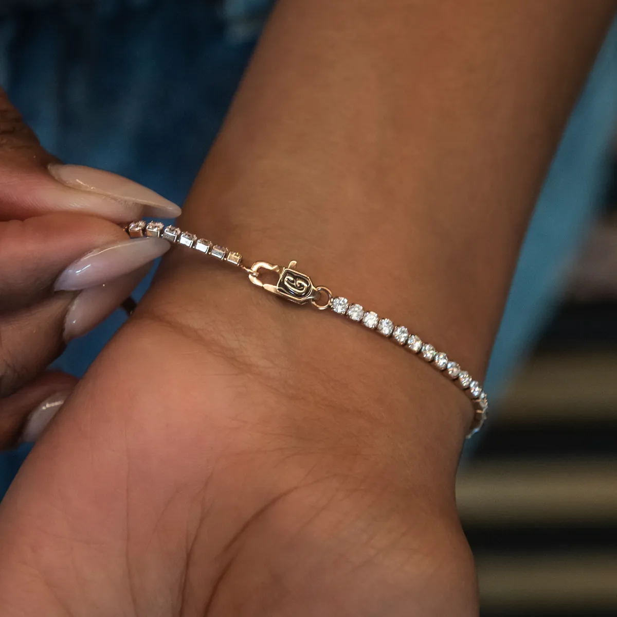 Micro Tennis Bracelet in Rose Gold