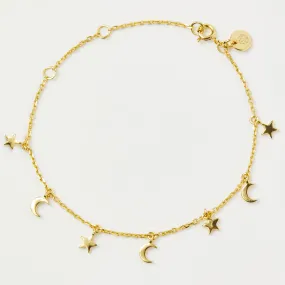 Mini Moon & Stars Charm Bracelet