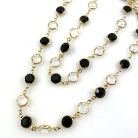 Monet Crystal & Black Beaded Necklace