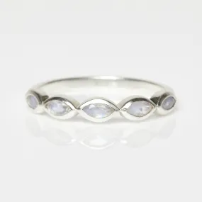 Moonstone Marquise Gemstone Stacking Ring