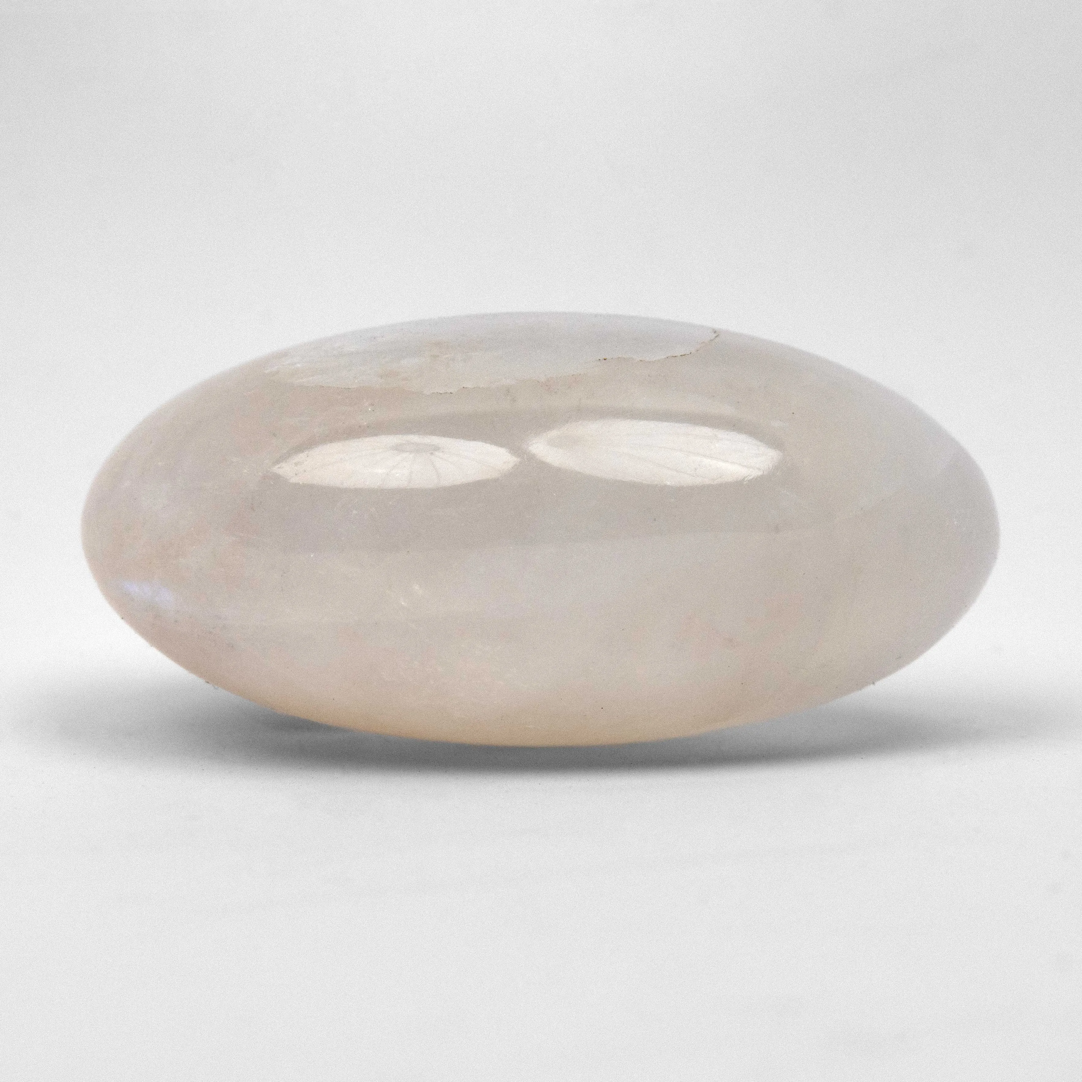 Moonstone - Rainbow, White Flash, Palm, Small chip