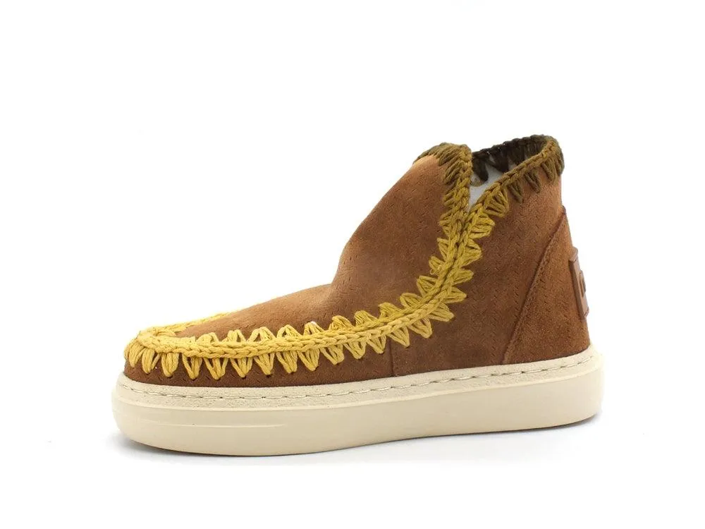 MOU Summer Eskimo Sneaker Bold  Degraded Stitching Brown Cognac MU.SW411001P