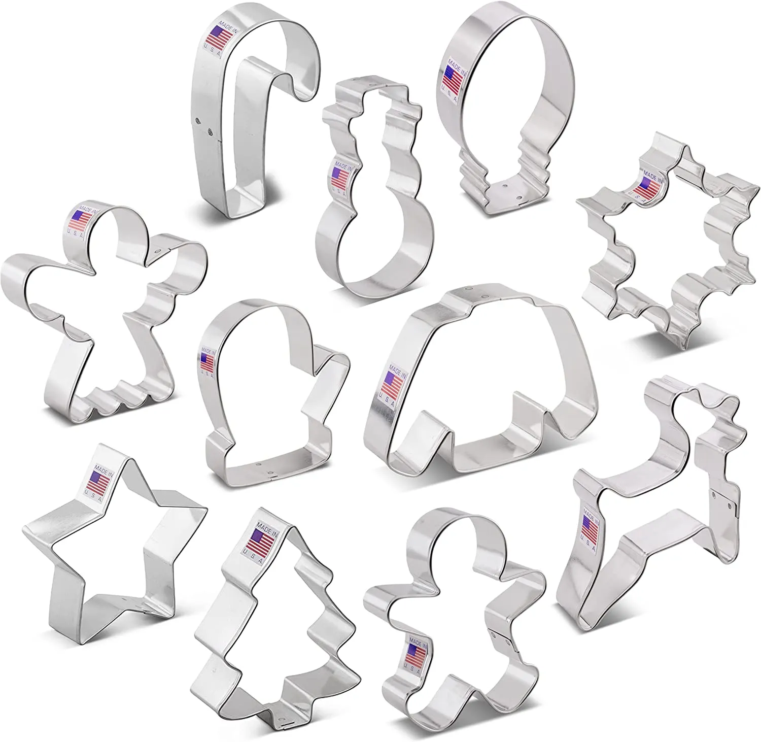 NEW! 11-pc Christmas Cookie Cutter Set Made in USA by Ann Clark Cookie Cutter