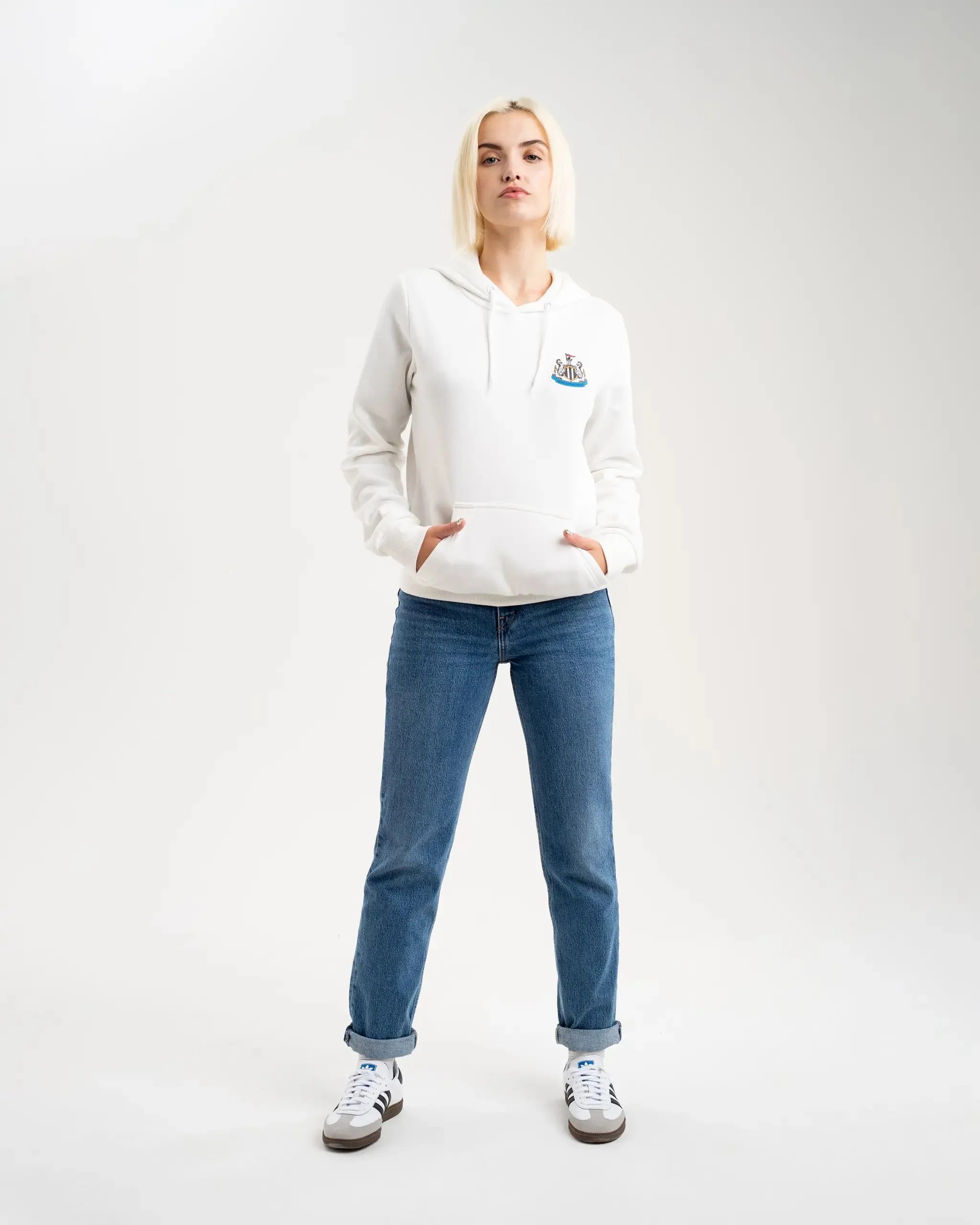 Newcastle United Women's Cream Terrace Crest Hoodie